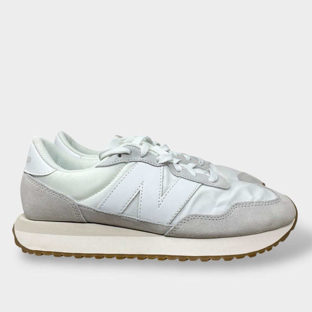 New‎ Balance 237 White Gray Sneakers Womens 11.5 Minimalist Sporty - Picture 3 of 12